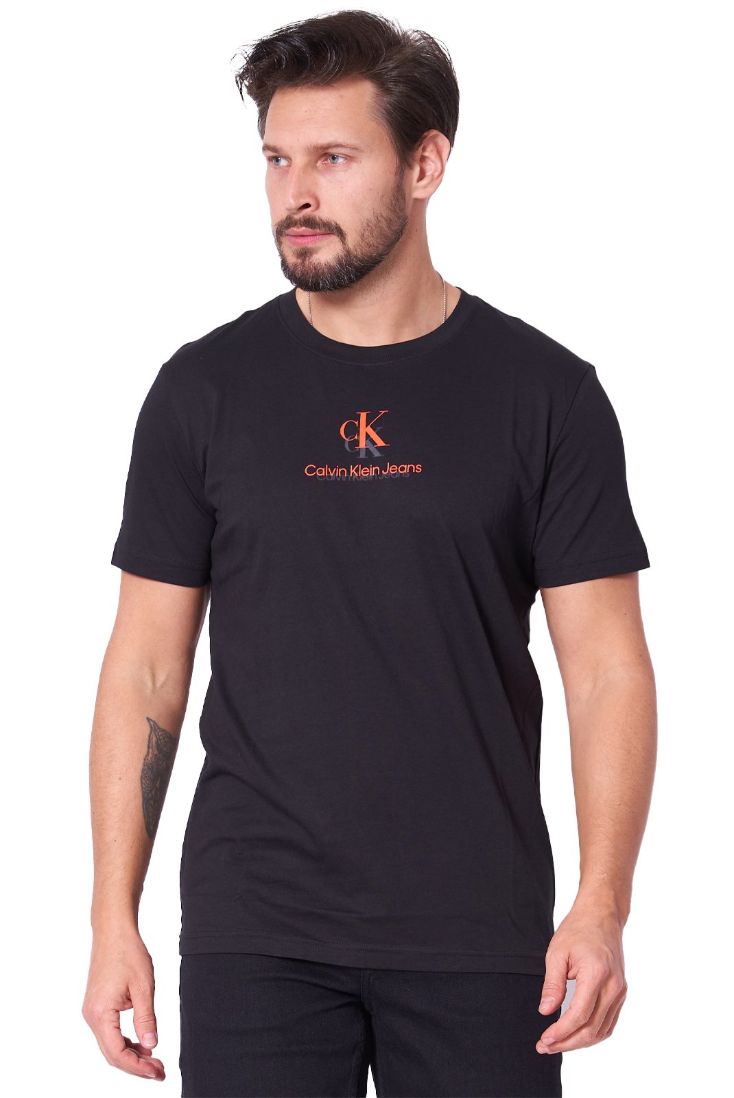 T-S manches courtes  Calvin klein J30J327469 BEH Ck Black