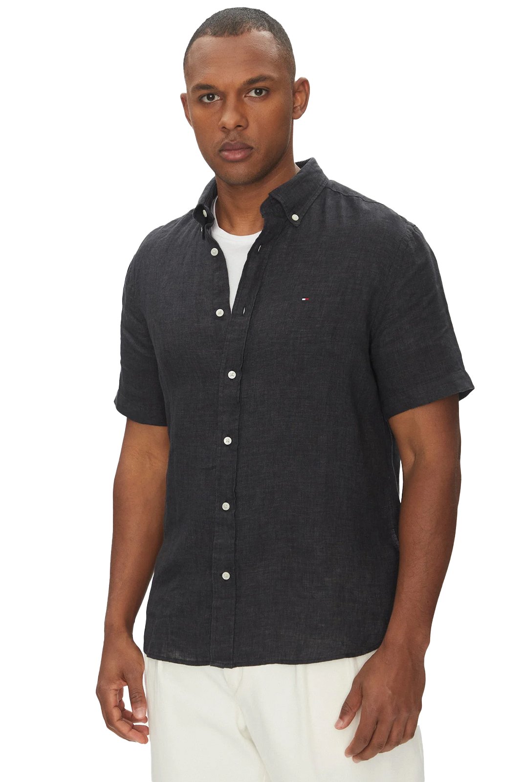 Chemises manches courtes  Tommy Hilfiger MW0MW35207 BDS Black
