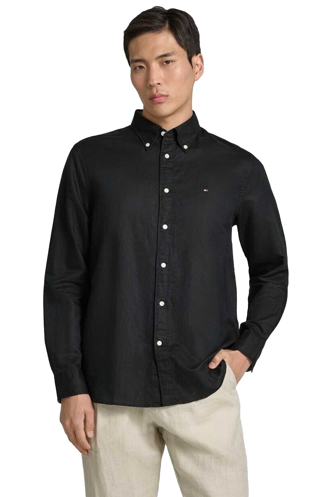 Chemises manches longues  Tommy Hilfiger MW0MW40702 BDS Black