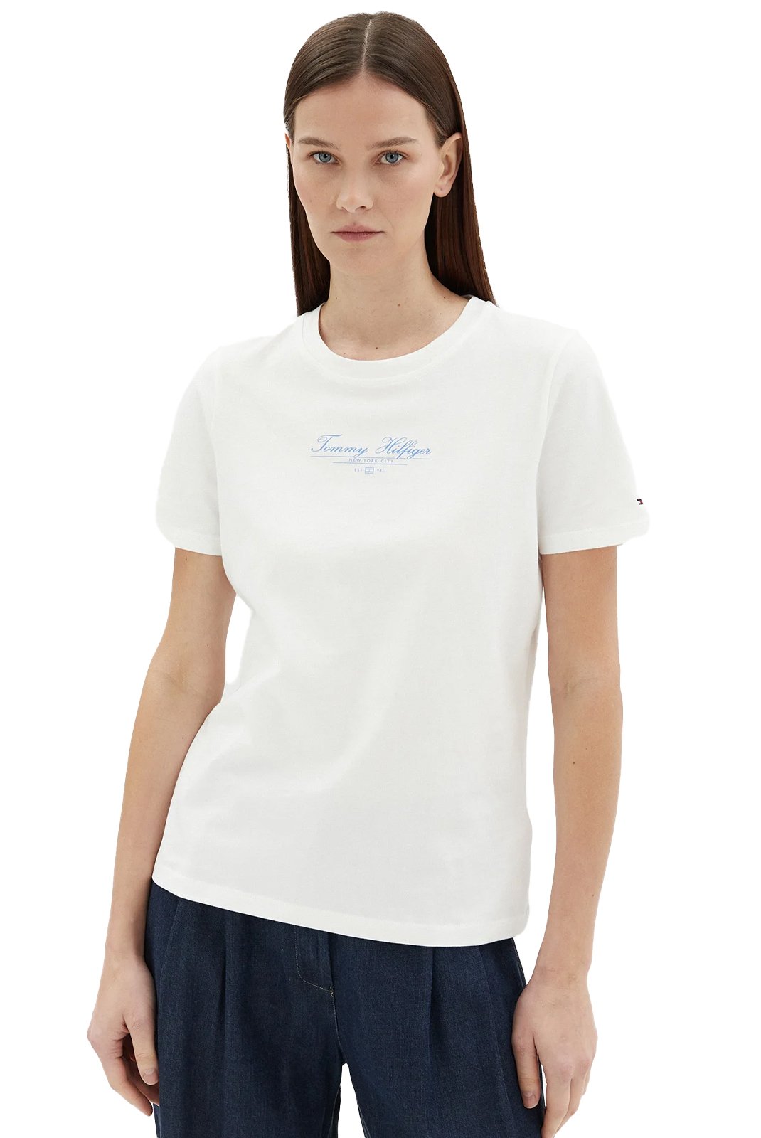 Tee shirt  Tommy Hilfiger WW0WW45428 YBL Ecru
