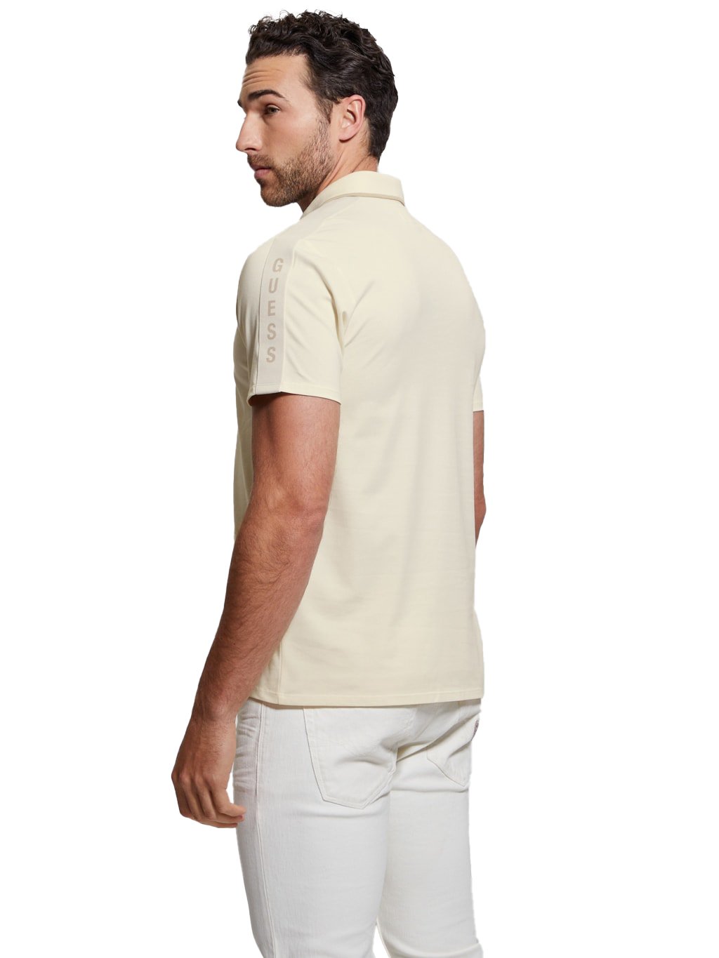 Polos manches courtes  Guess jeans M2YP25 KARS0 G047 PEARL WHITE
