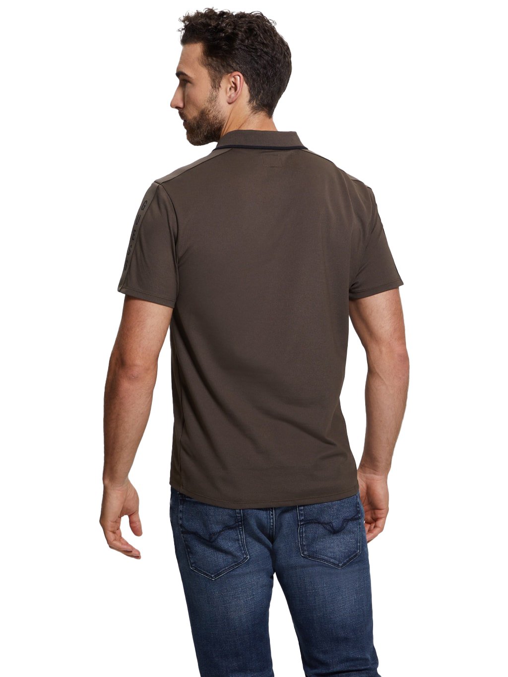 Polos manches courtes  Guess jeans M2YP25 KARS0 G1DL CHOCOLATE BROWNIE
