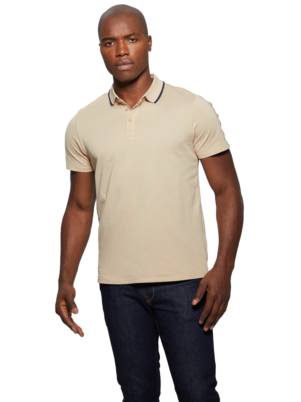 Polos manches courtes  Guess jeans M2YP25 KARS0 G1DR NEUTRAL SAND