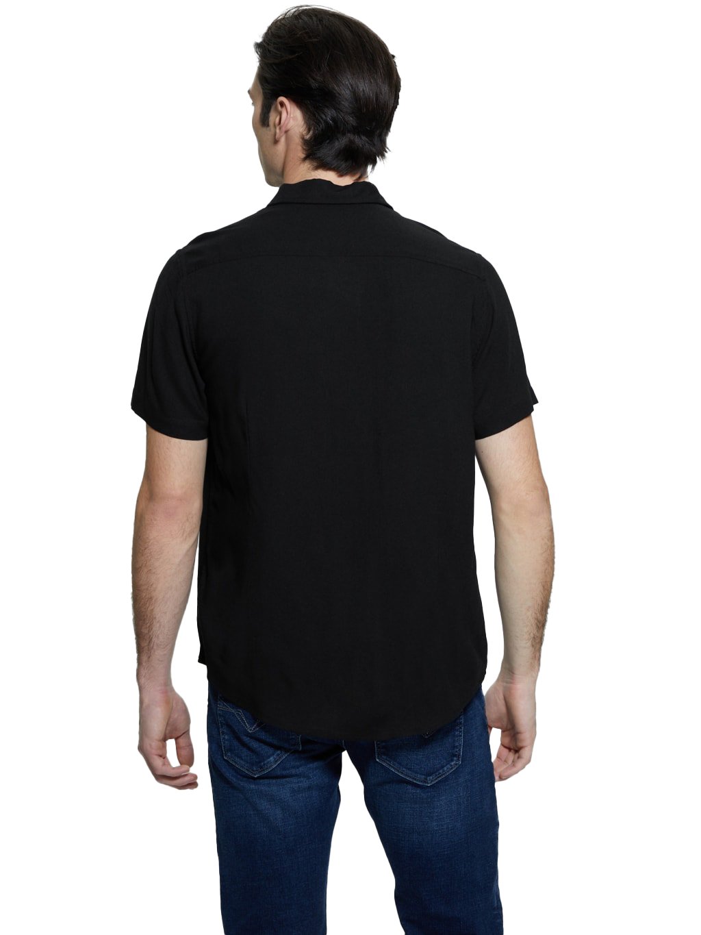 Chemises manches longues  Guess jeans M3GH94 WD4Z2 JBLK Jet Black A996
