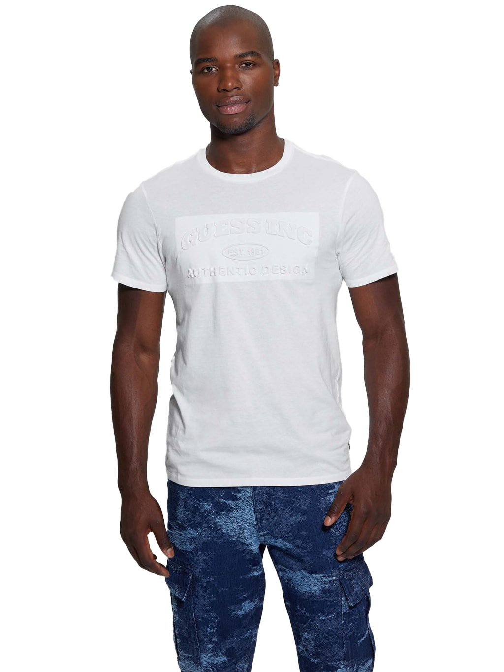 T-S manches courtes  Guess jeans M4BI16 K9RM1 G011 Pure White