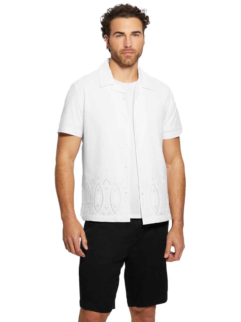 Chemises manches longues  Guess jeans M4GH58 W5M01 G011 Pure White