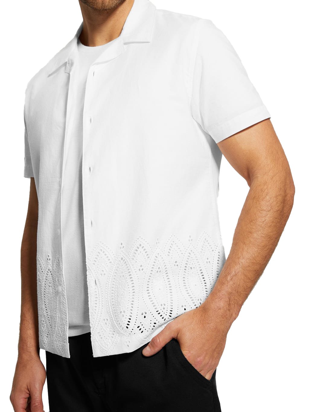 Chemises manches longues  Guess jeans M4GH58 W5M01 G011 Pure White