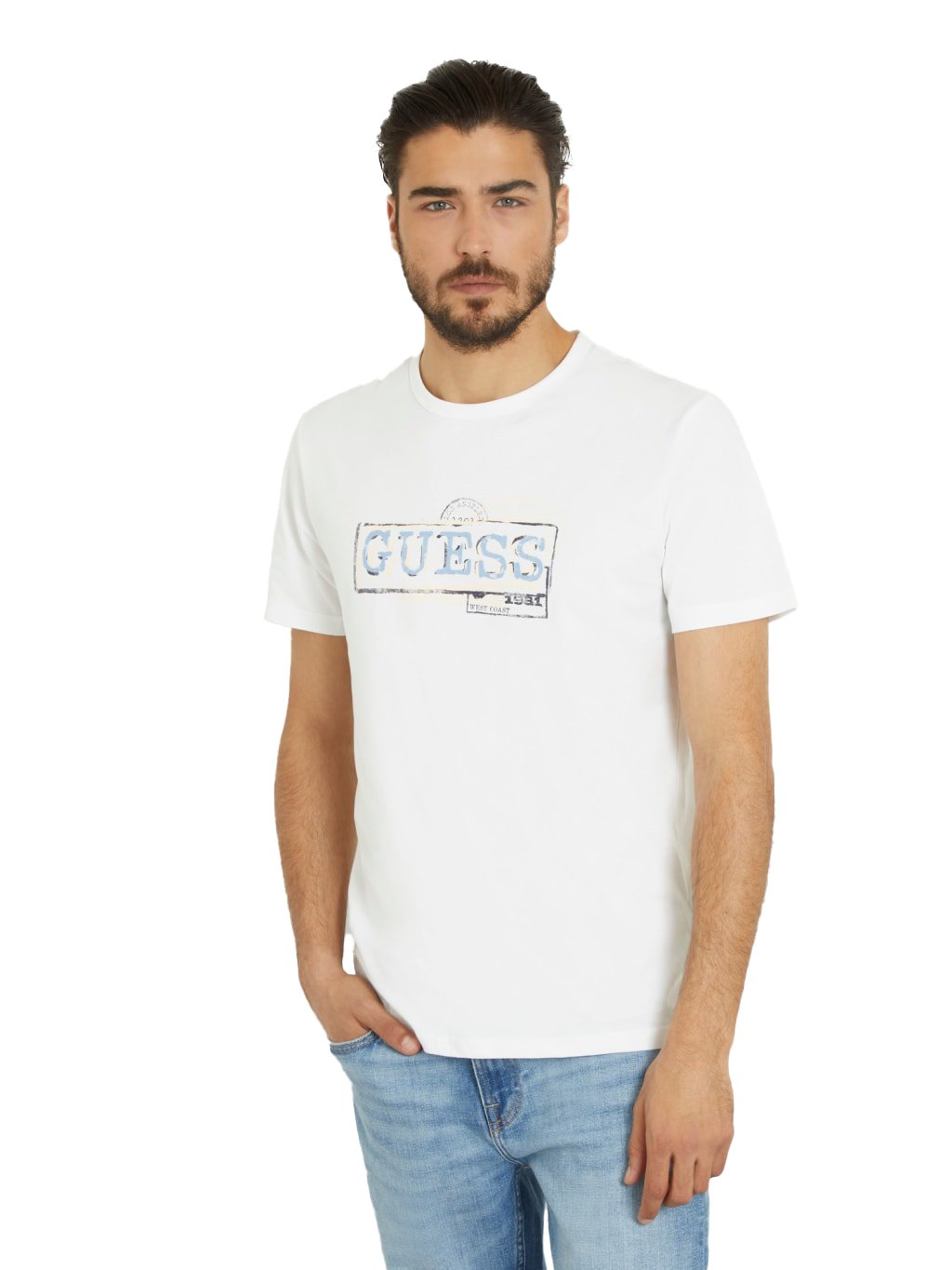T-S manches courtes  Guess jeans M4GI26 J1314 G011 Pure White