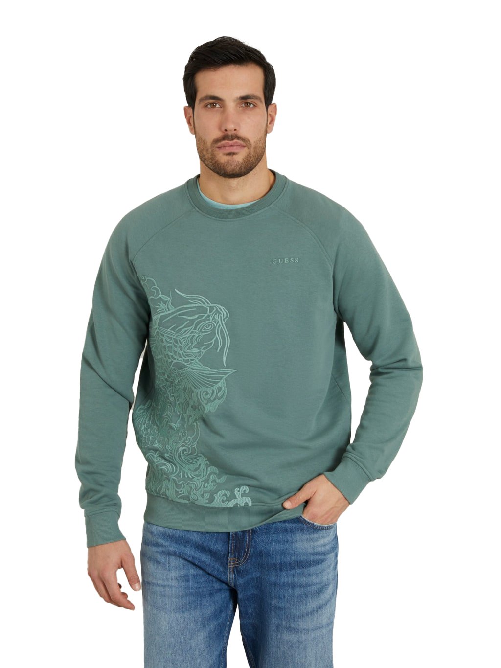 Sweatshirts  Guess jeans M4RQ13 KBK32 G8BR URBAN SKY
