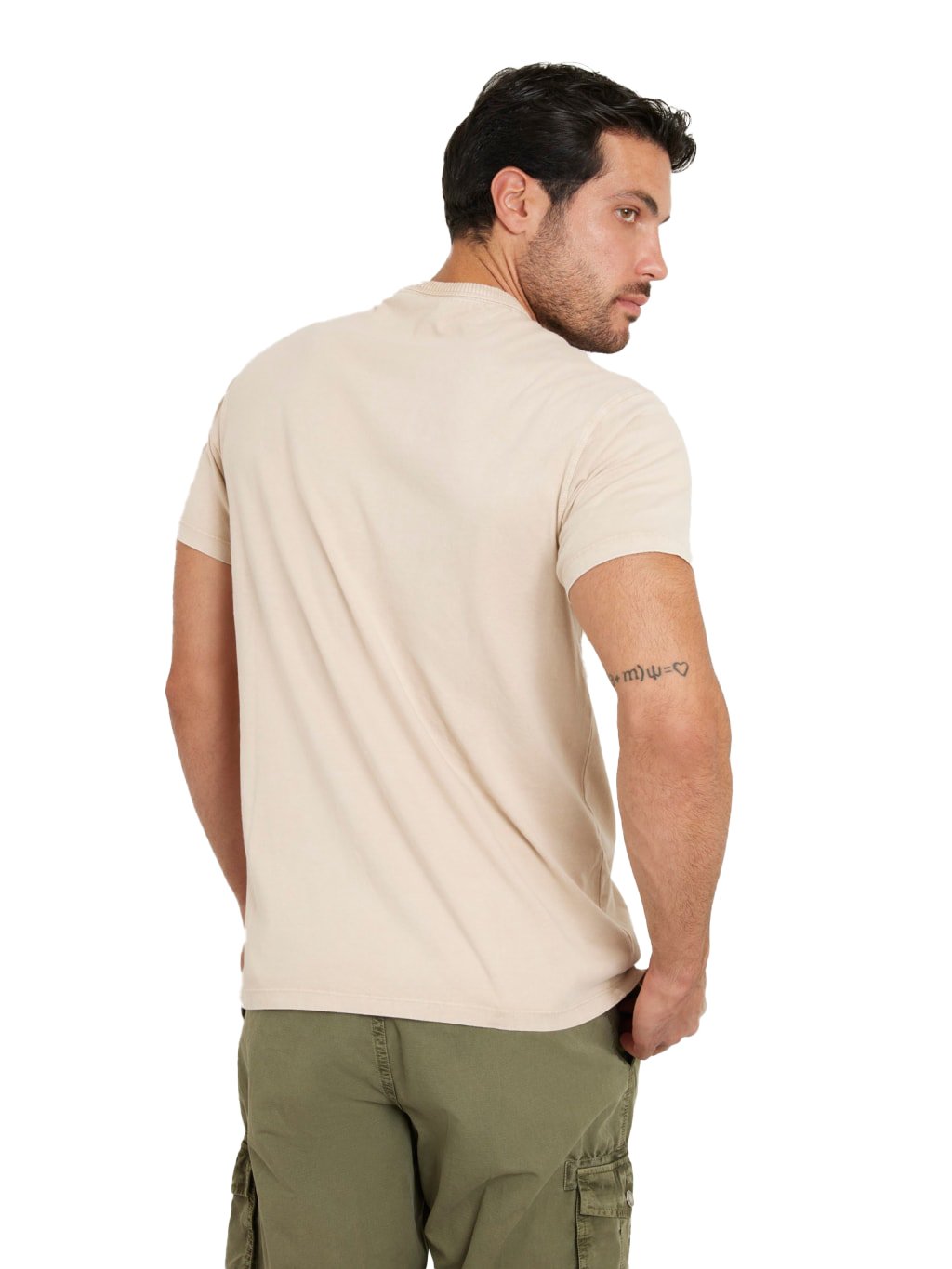 T-S manches courtes  Guess jeans M4YI05 I3Z14 G036 BEIGE BLANCO