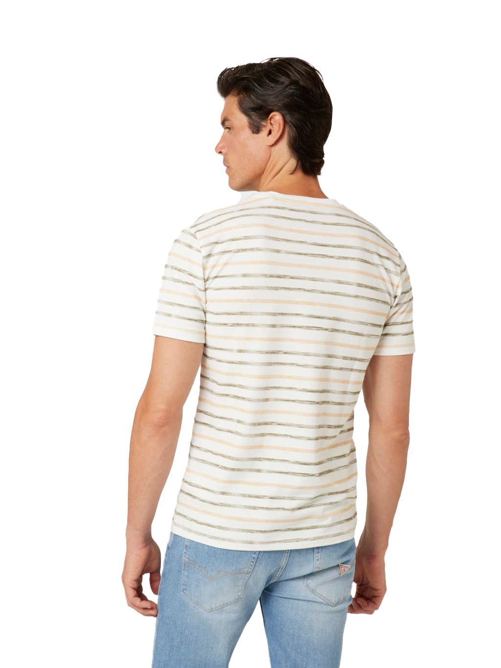 T-S manches courtes  Guess jeans M4YI18 KCBT1 S03S WHITE/GREEN STONE/DU