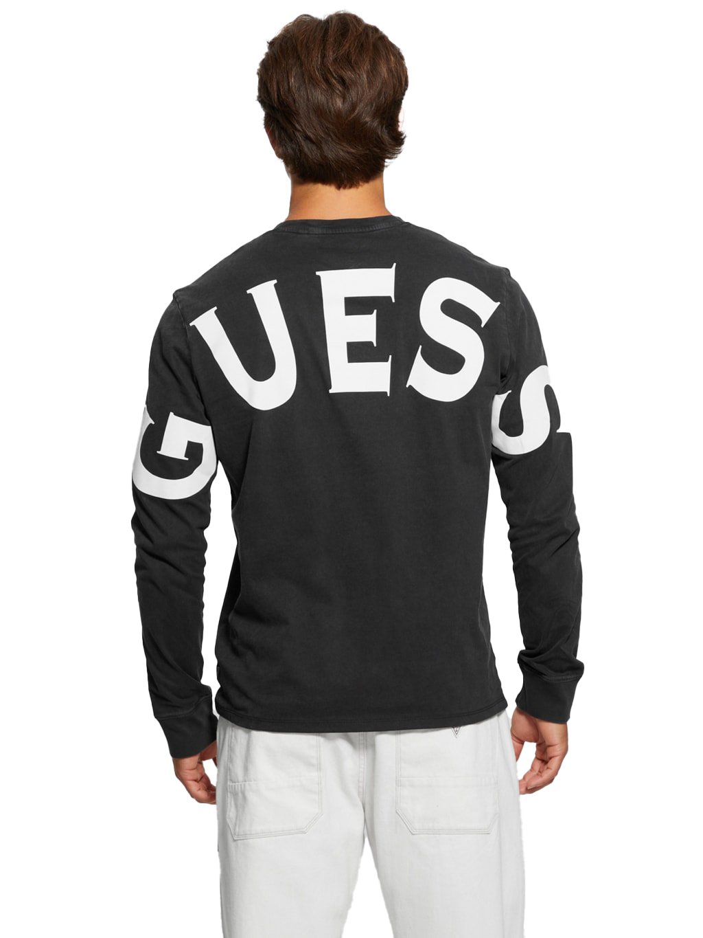 T-S manches longues  Guess jeans M4YI93 KBZV1 JTMU JET BLACK MULTI