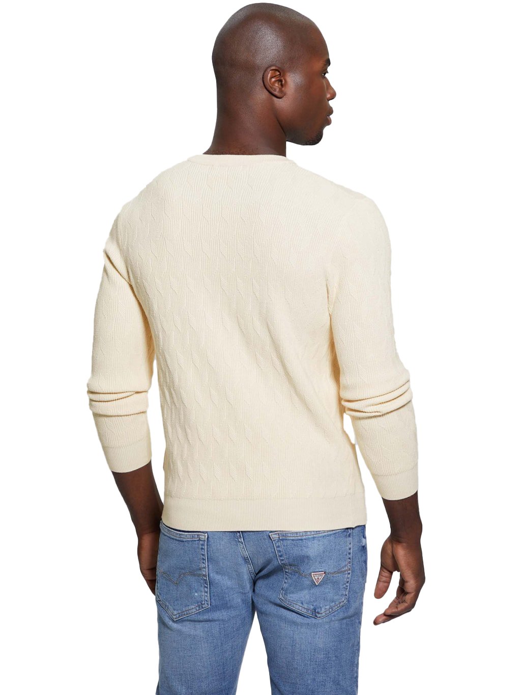 Pulls  Guess jeans M4YR13 Z3FC2 G047 PEARL WHITE