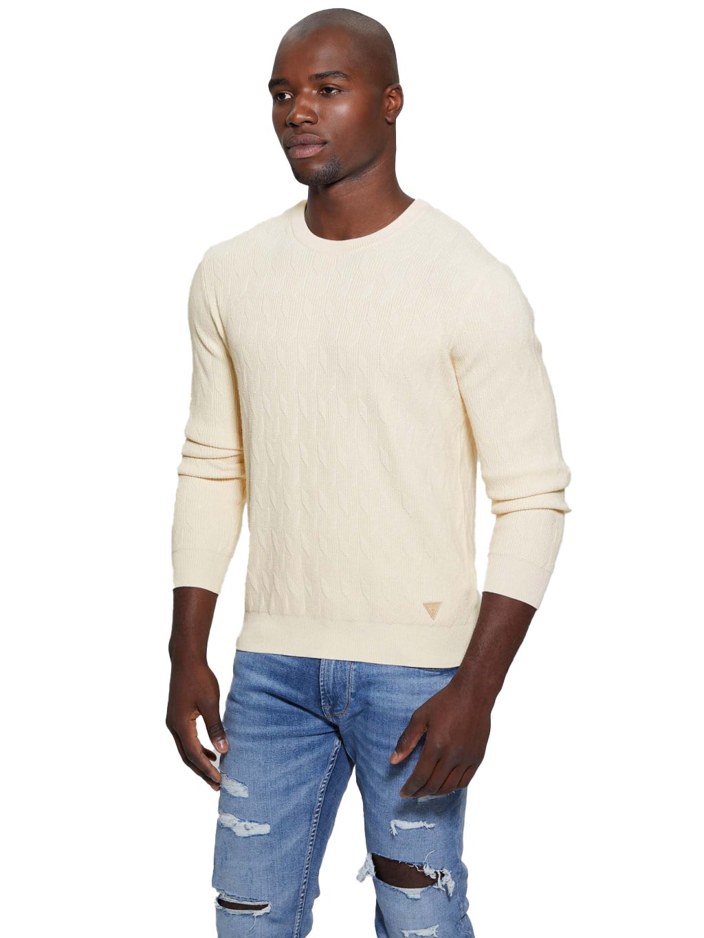 Pulls  Guess jeans M4YR13 Z3FC2 G047 PEARL WHITE