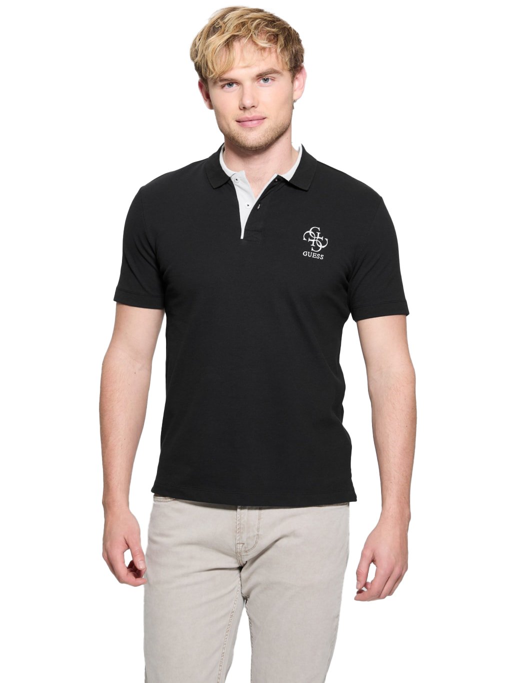 Polos manches courtes  Guess jeans M5GP60 K7O64 JBLK Jet Black A996