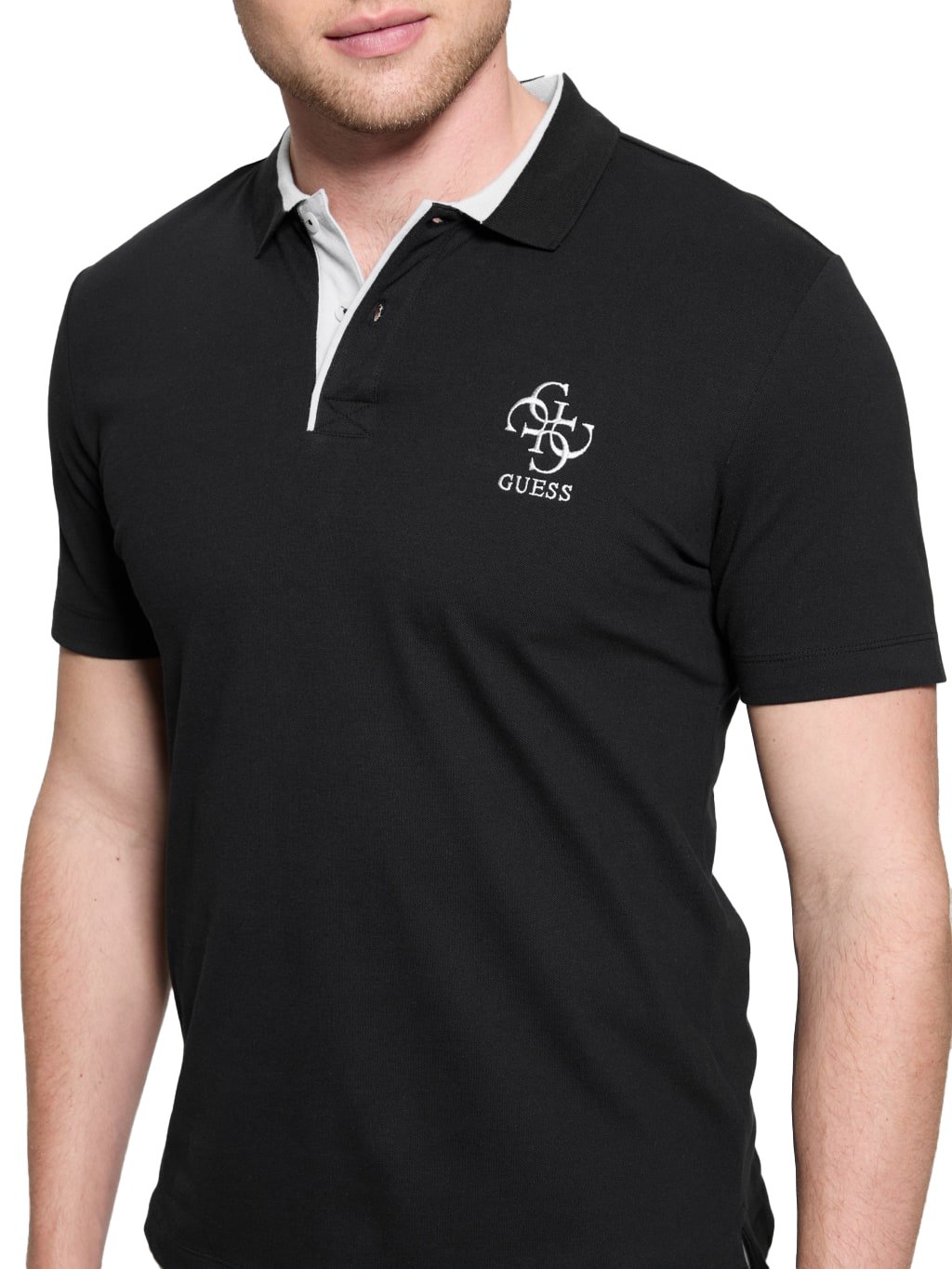 Polos manches courtes  Guess jeans M5GP60 K7O64 JBLK Jet Black A996
