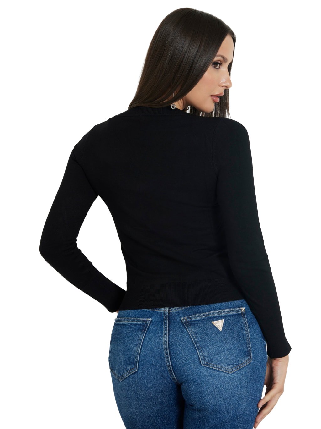 Tee shirt manches longues  Guess jeans W2YR33 Z2V62 JBLK Jet Black A996