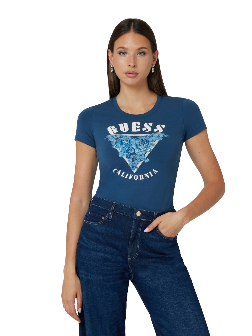 Tee shirt  Guess jeans W4BI19 J1314 G7J6 COBALT BLUE