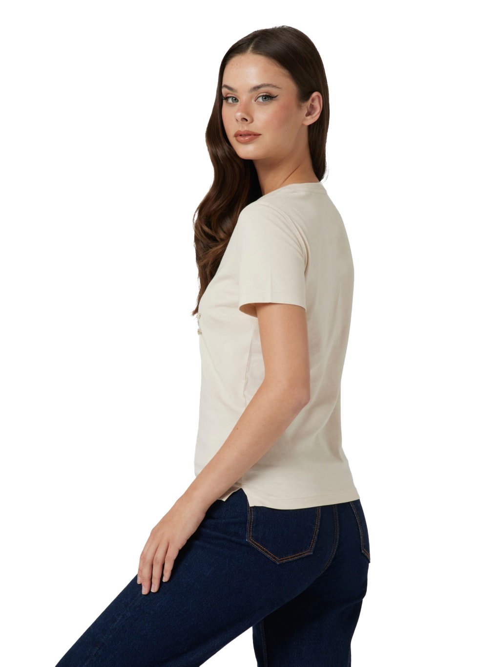 Tee shirt  Guess jeans W4BI20 I3Z14 G1M5 PEARL OYSTER