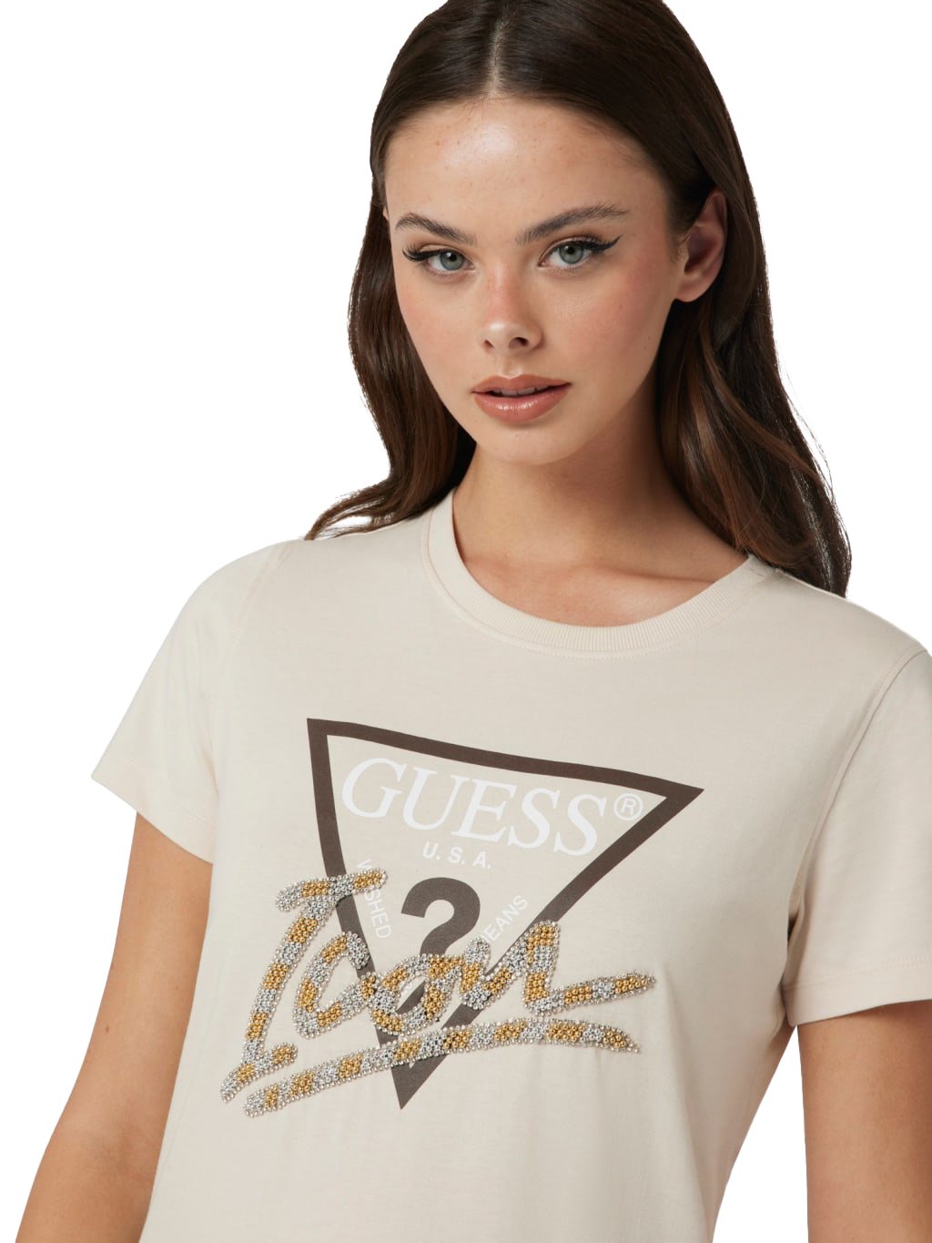 Tee shirt  Guess jeans W4BI20 I3Z14 G1M5 PEARL OYSTER