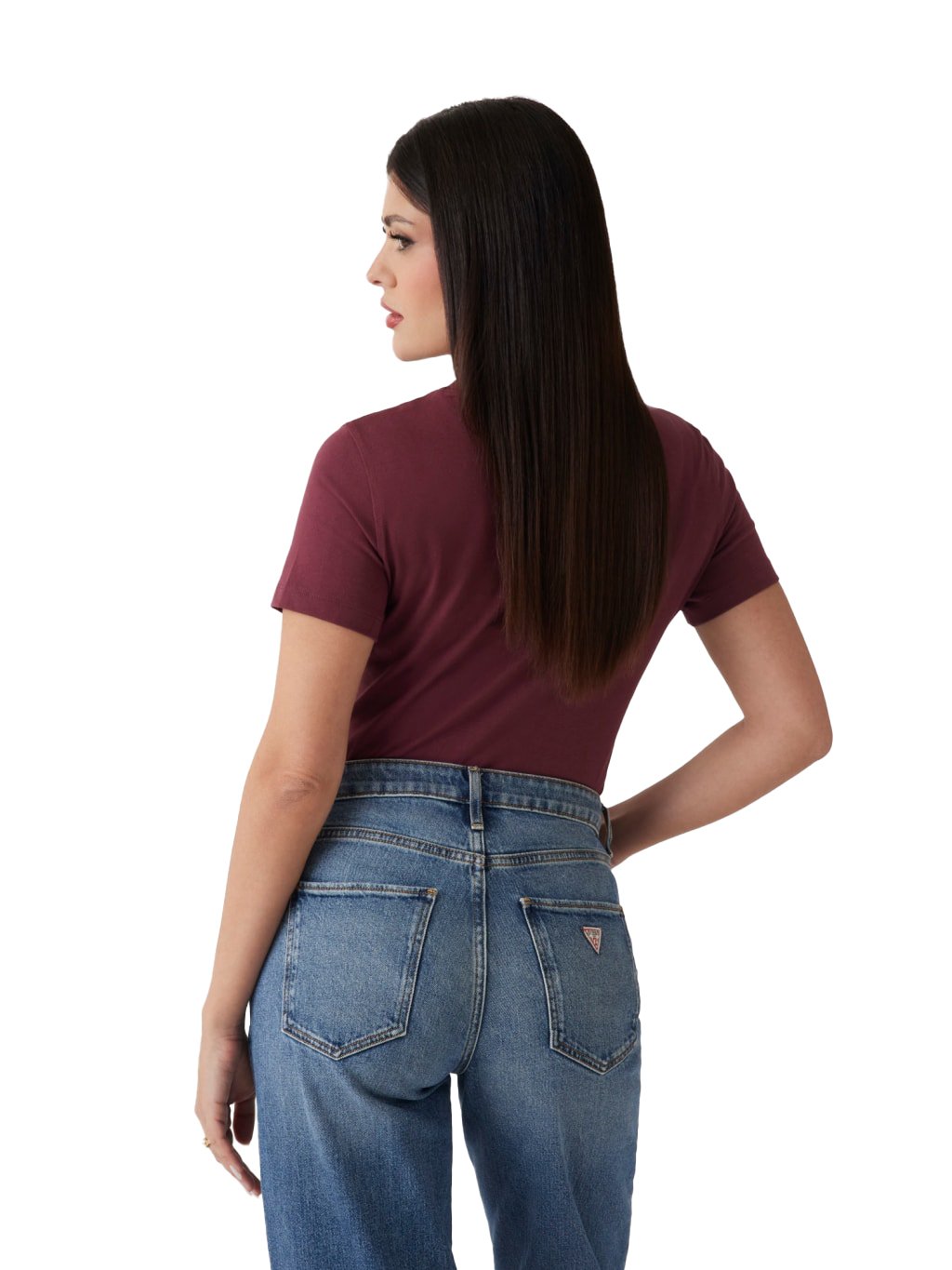 Tee shirt  Guess jeans W4BI20 I3Z14 G5Q3 BURGUNDY ROSE