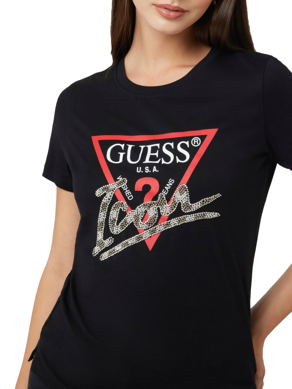 Tee shirt  Guess jeans W4BI20 I3Z14 JBLK Jet Black A996
