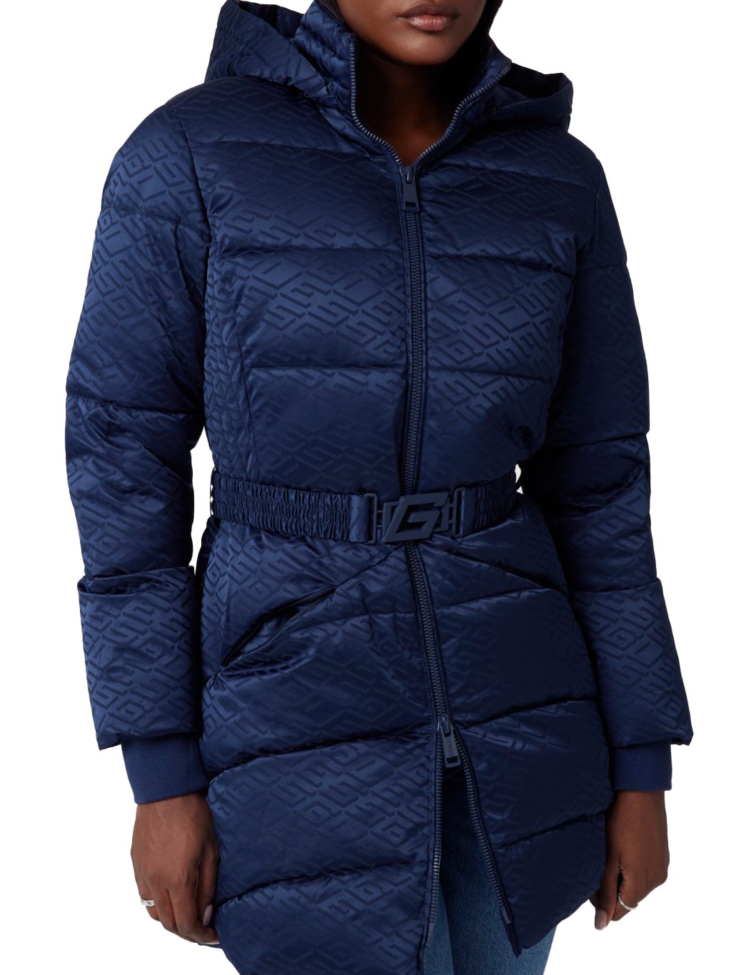 Blouson / doudoune  Guess jeans W4BL58 WGL72 FB7K SQUARED LOGO BLUE