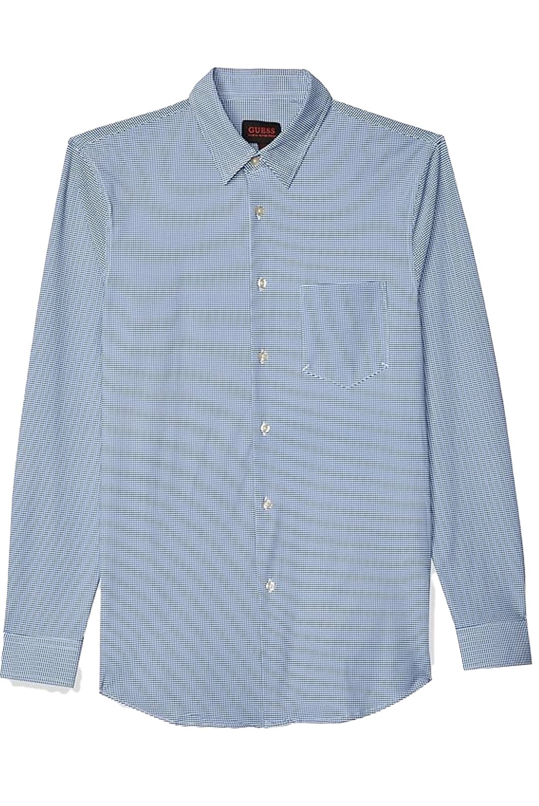 Chemises manches longues  Guess jeans M3YH34 WFKM0 P7LY VICHY TECH BLUE AND