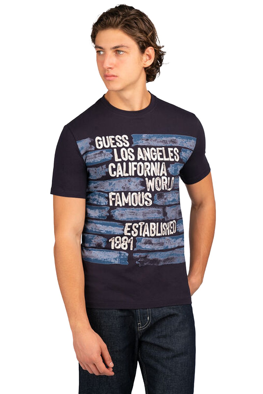T-S manches courtes  Guess jeans M4YI40 J1314 G7V2 SMART BLUE