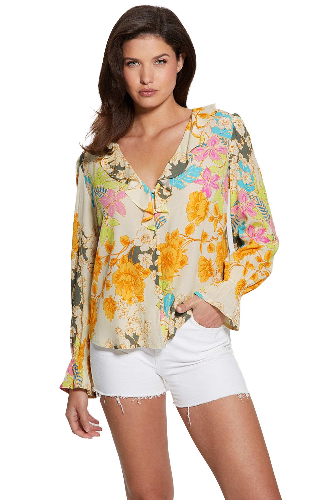 Blouses  Guess jeans W4YH98 WEVD2 P23L GOLD COAST FLORAL PR