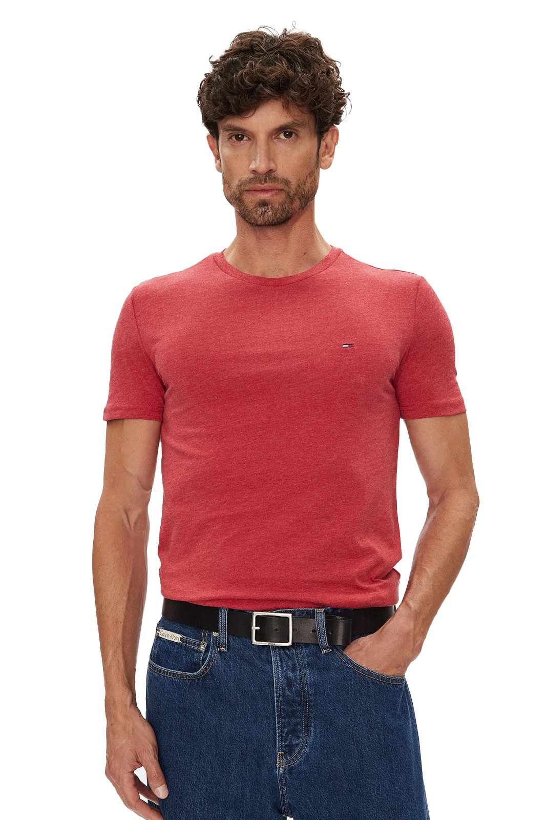 T-S manches courtes  Tommy Jeans DM0DM20363 XLE Sapphire Red Htr