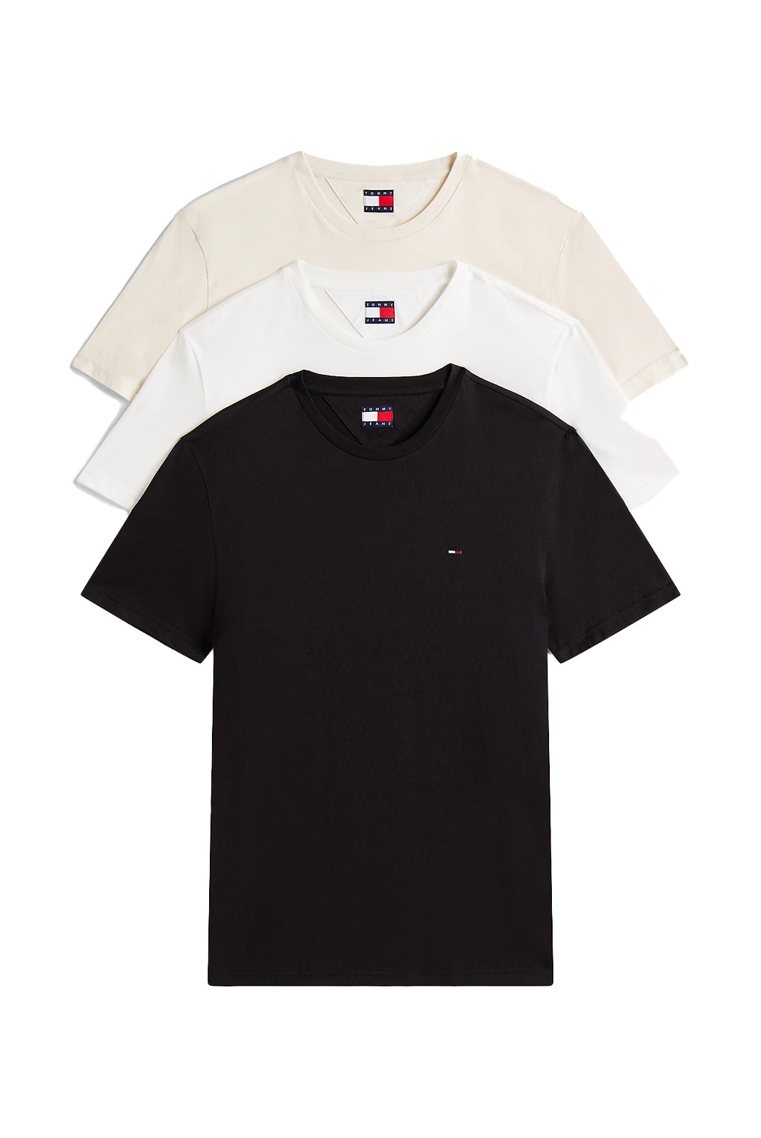 T-S manches courtes  Tommy Jeans DM0DM21579 0XN Ecru/Desert Sand Dune/Black