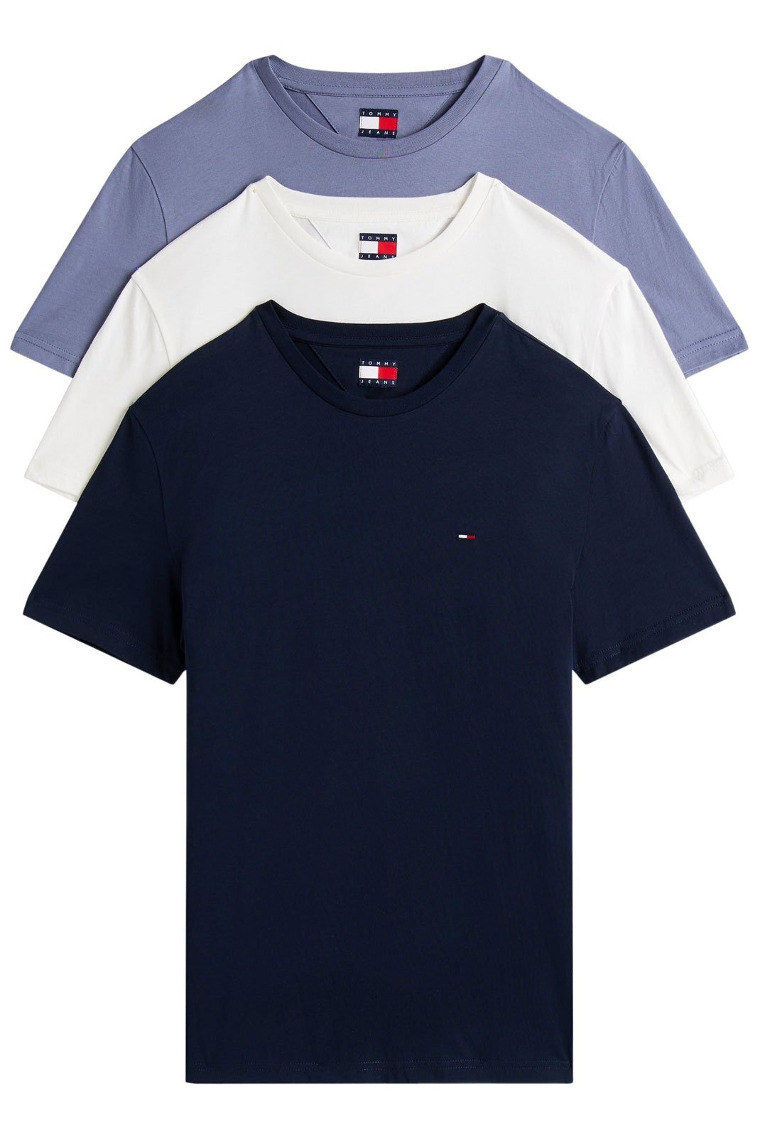 T-S manches courtes  Tommy Jeans DM0DM21579 0XO Ecru/Drk Nght Nv/Blu Mmnt