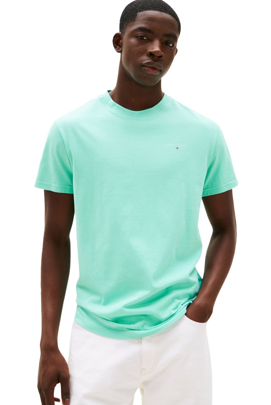 T-S manches courtes  Tommy Jeans DM0DM21780 L61 Lagoon Green