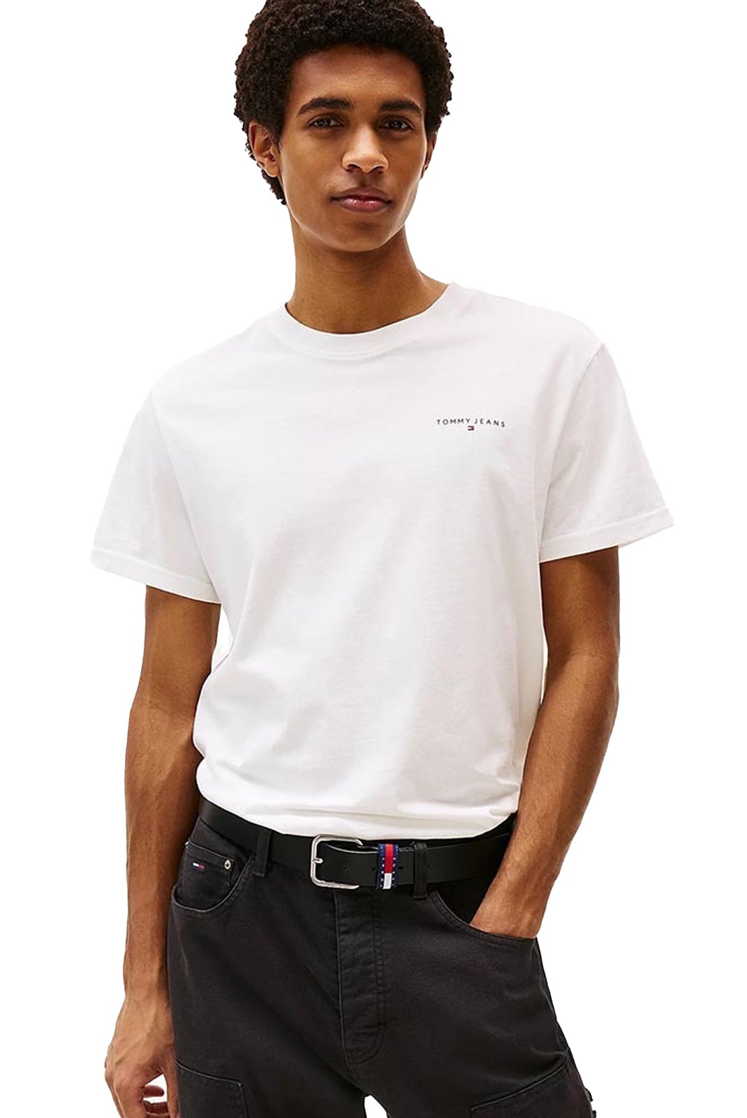 T-S manches courtes  Tommy Jeans DM0DM21780 YBL Ecru
