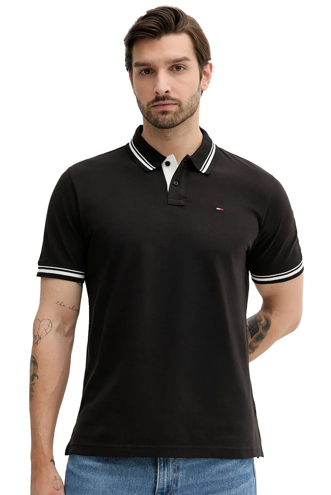 Polos manches courtes  Tommy Jeans DM0DM21846 BDS Black