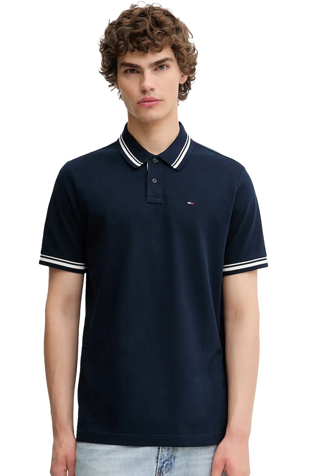 Polos manches courtes  Tommy Jeans DM0DM21846 C1G Dark Night Navy