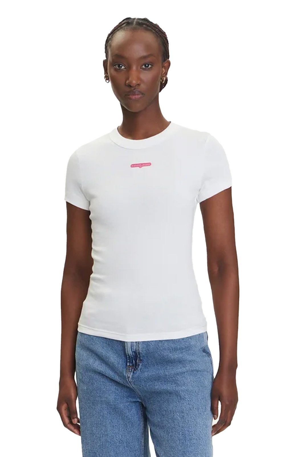 Tee shirt  Tommy Jeans DW0DW21402 YBL Ecru