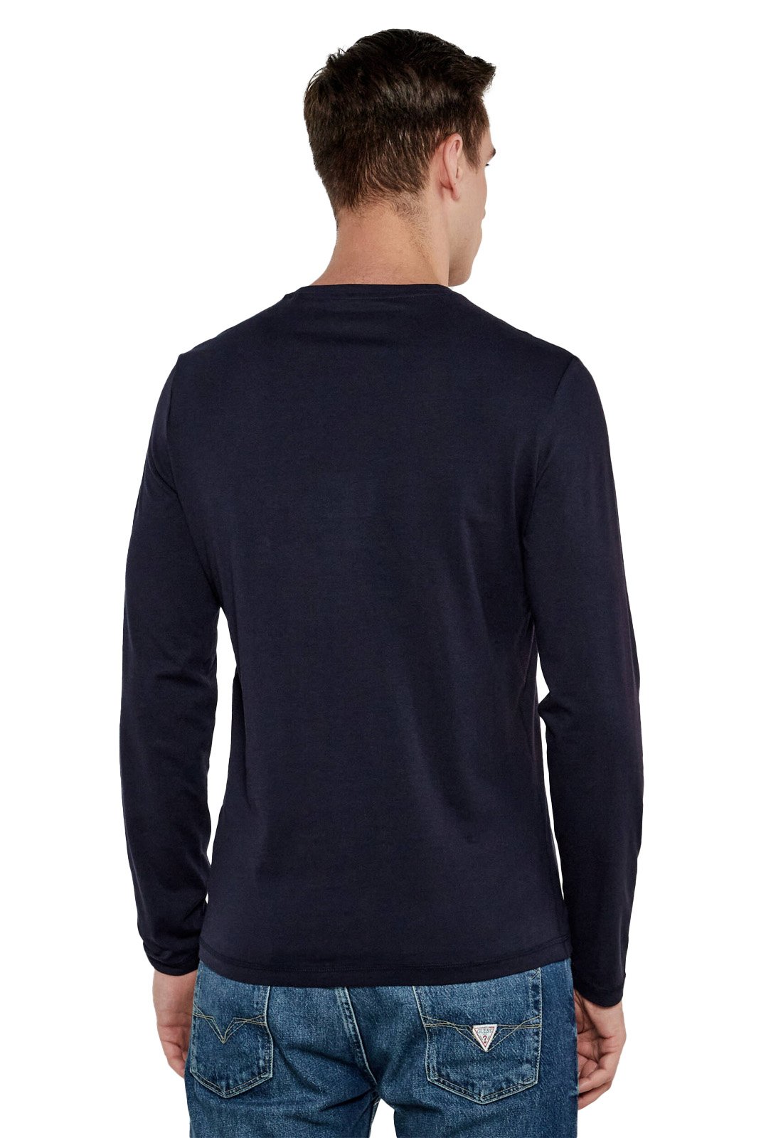 T-S manches longues  Guess jeans M4YI16 I3Z14 G7V2 SMART BLUE