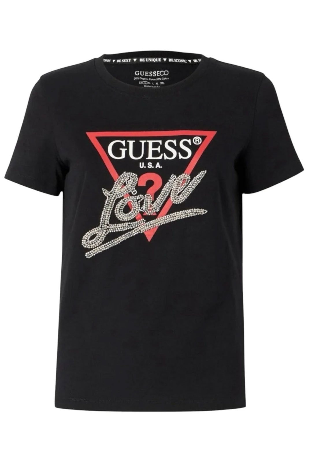 Tee shirt  Guess jeans W5RI10 I3Z14 JBLK Jet Black A996