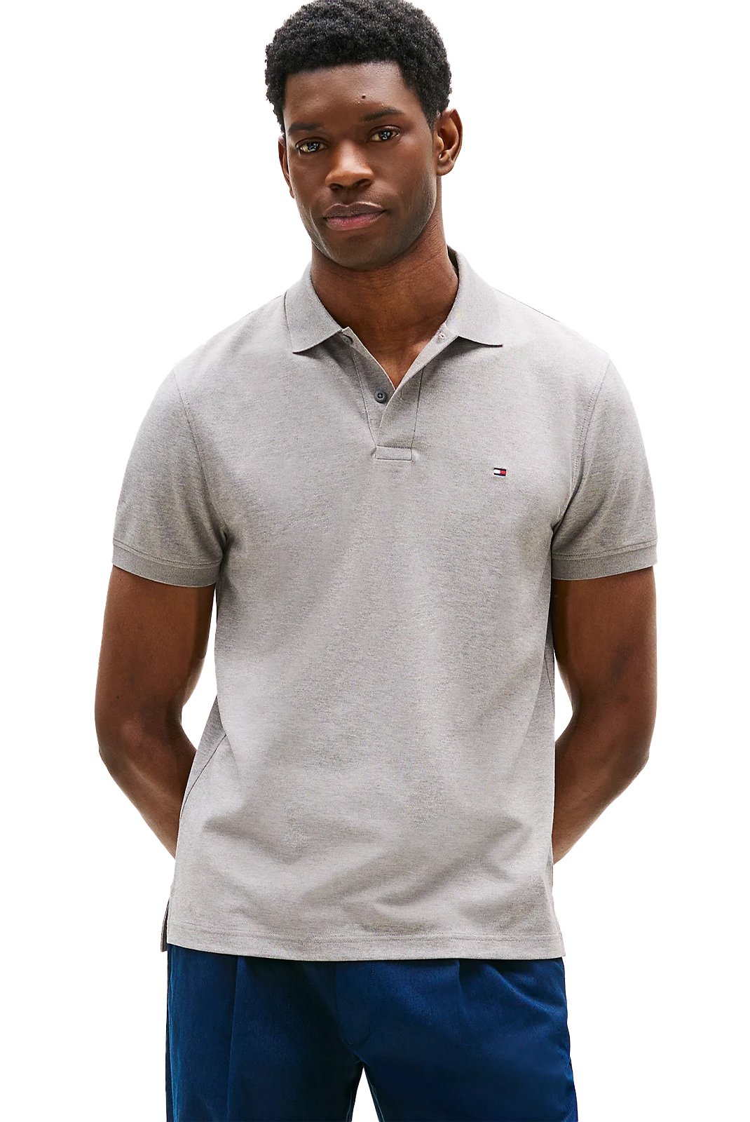 Polos manches courtes  Tommy Hilfiger MW0MW37309 P91 Medium Grey Heather