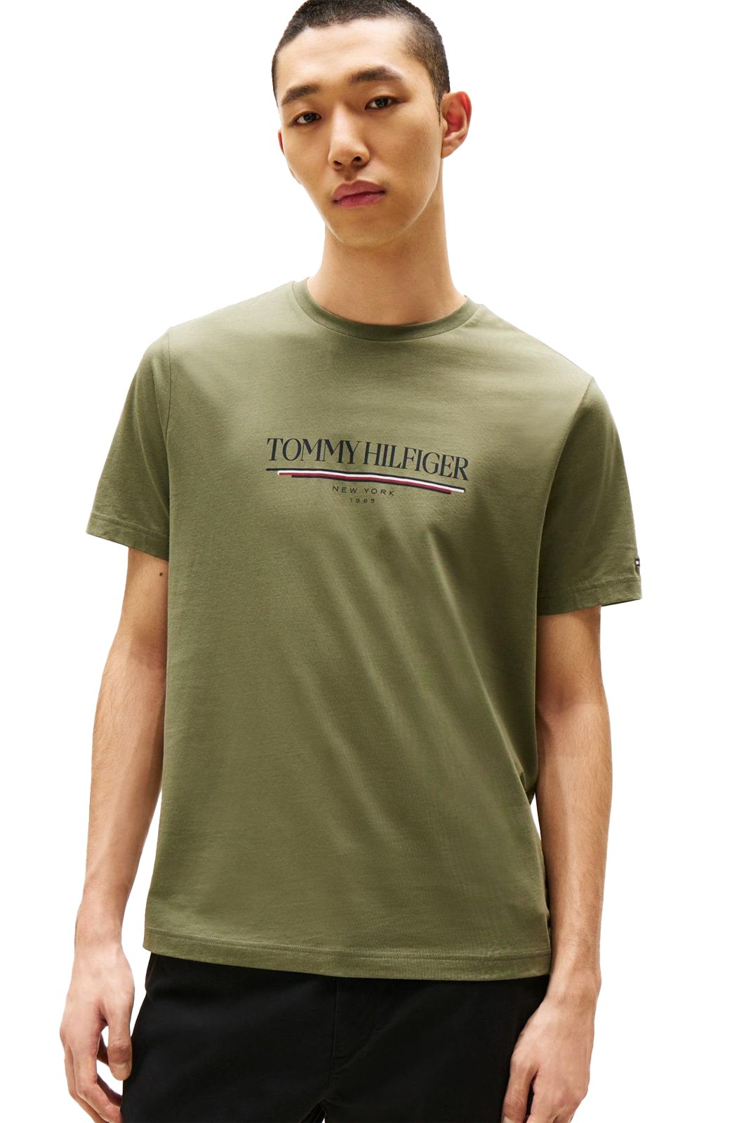 T-S manches courtes  Tommy Hilfiger MW0MW40324 PLI Battle Green
