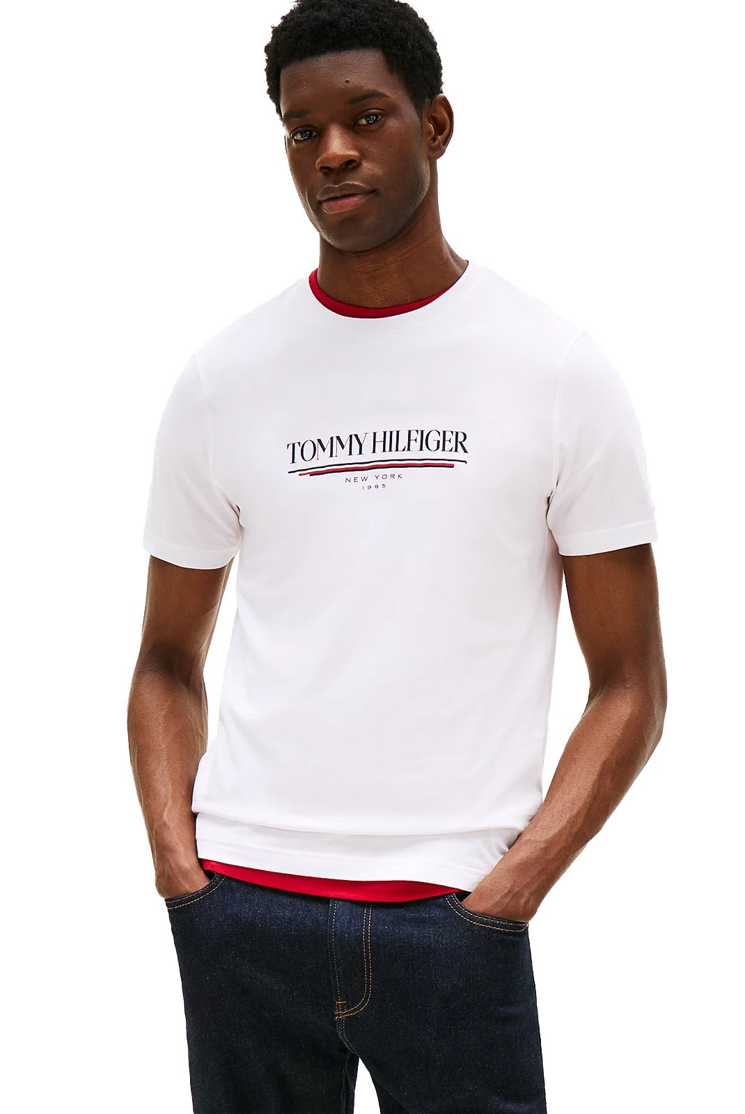 T-S manches courtes  Tommy Hilfiger MW0MW40324 YBR White