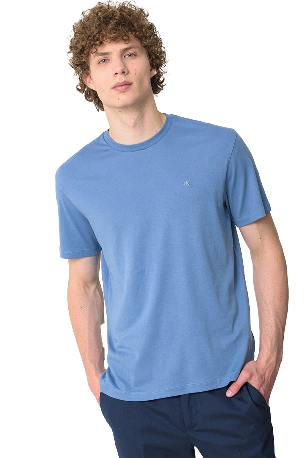 T-S manches courtes  Calvin klein LV04LB275G 6PU Dull Nile Blue