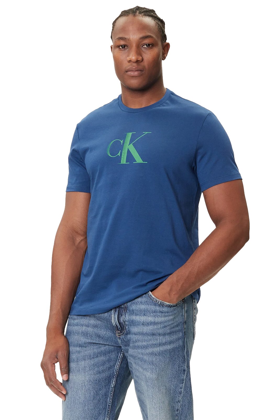 T-S manches courtes  Calvin klein LV04RC857G C3I Blue Jean