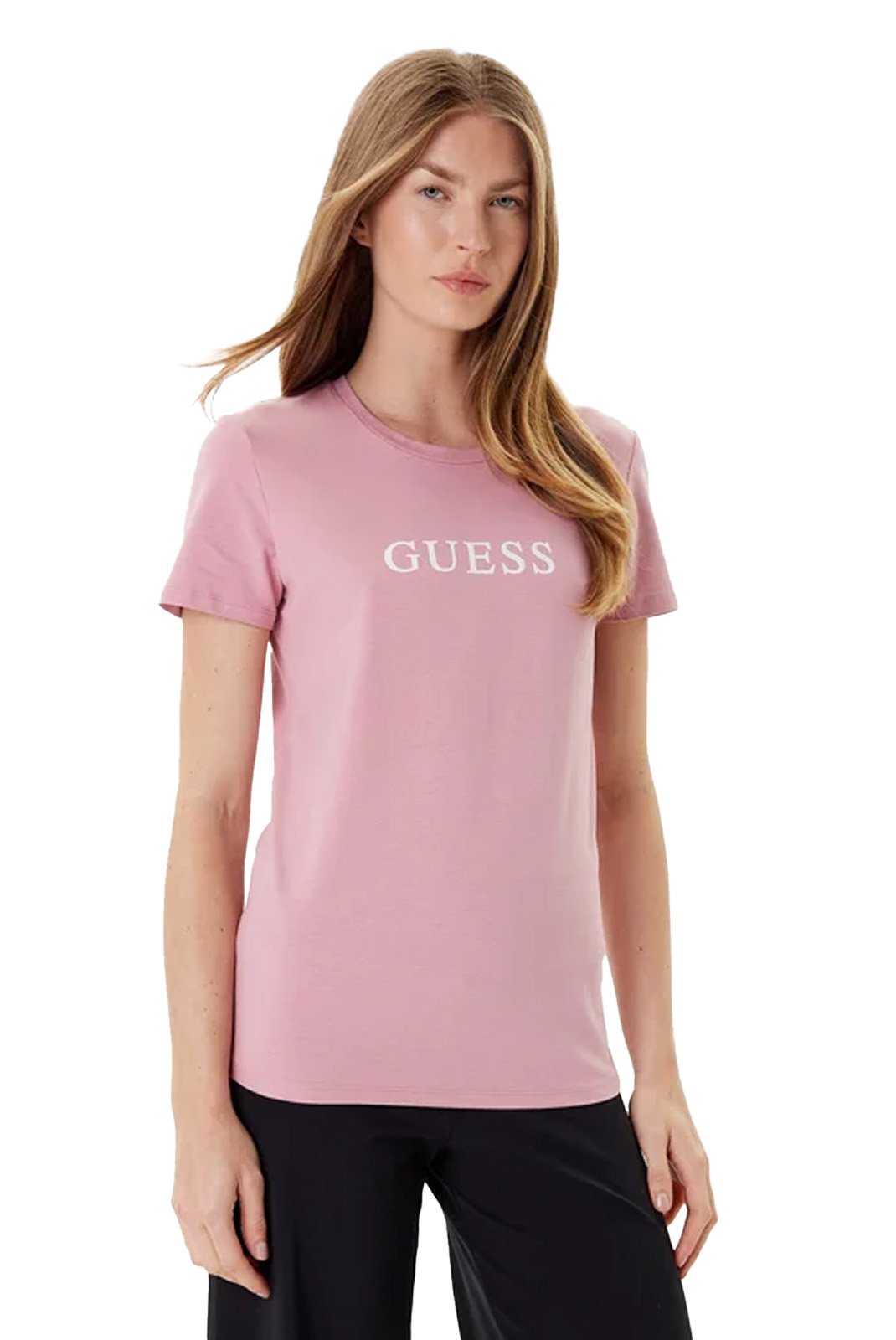Tee shirt  Guess jeans O5RI01 KBBU1 G64T ROSE KISSES