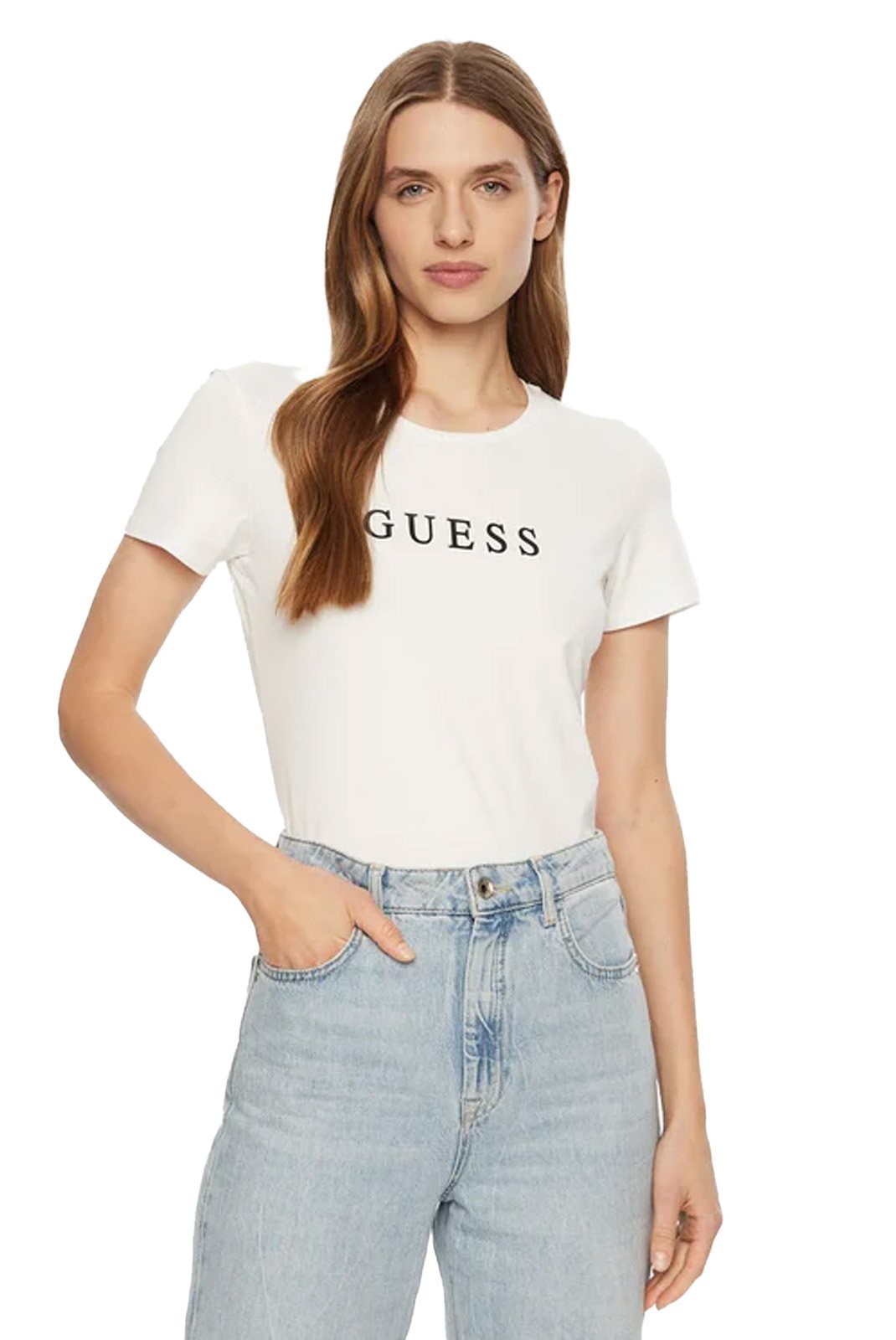 Tee shirt  Guess jeans O5RI01 KBBU1 G011 Pure White