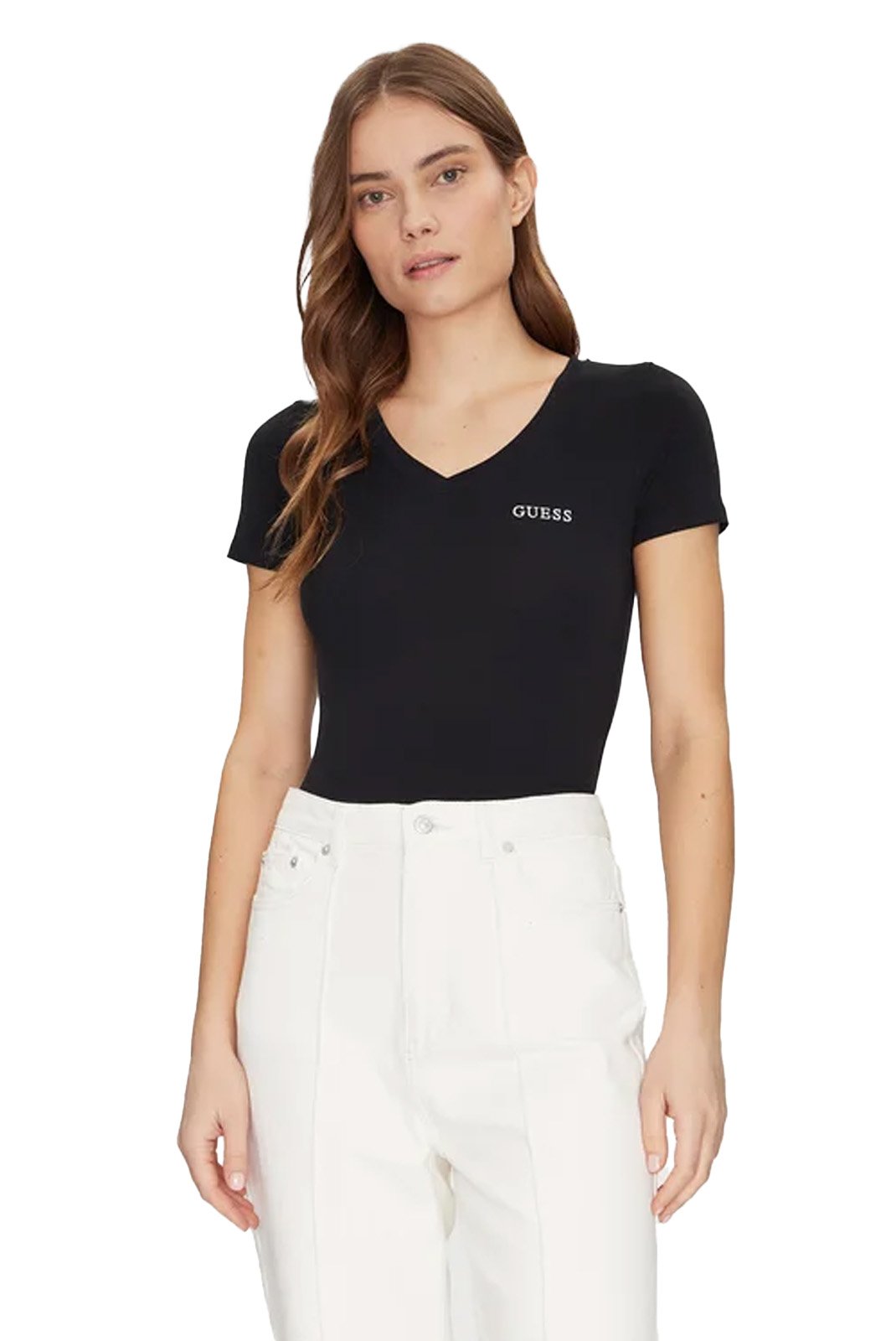 Tee shirt  Guess jeans O5RI02 KBBU1 JBLK Jet Black A996