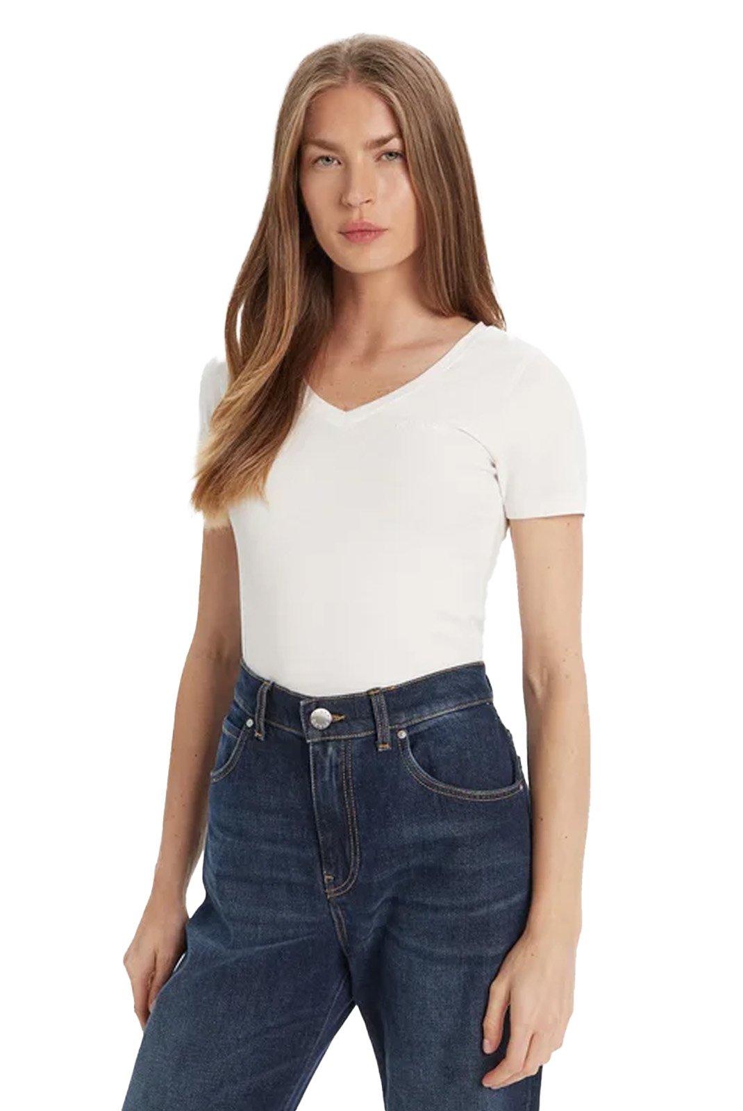 Tee shirt  Guess jeans O5RI02 KBBU1 G011 Pure White