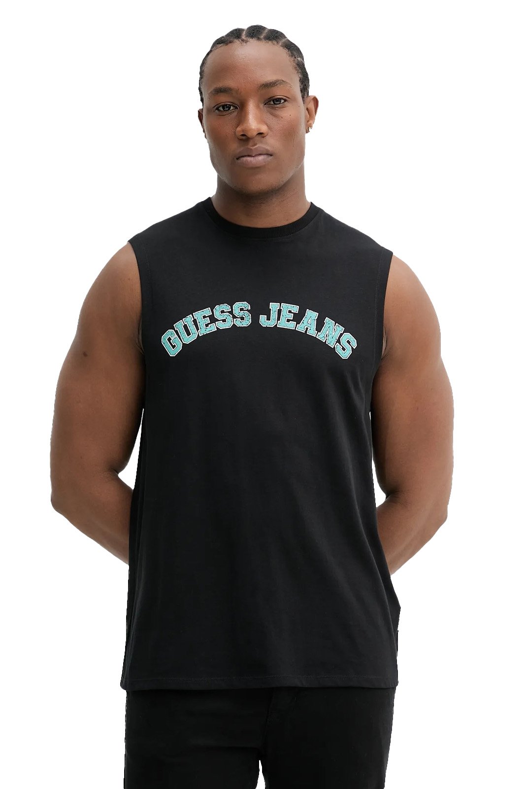 Débardeurs  Guess jeans M5GP31 K8HM0 JBLK Jet Black A996